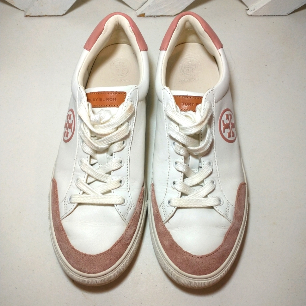 Tory Burch pink white shoes size 8.5 women